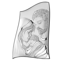 Icoana Argint Sfanta Familie 11.5x16.5cm
