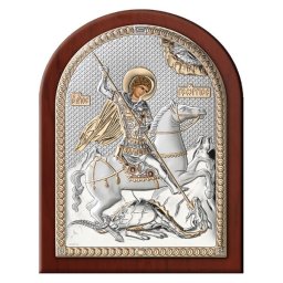 Icoana Argint Sfantul Gheorghe 17.5X22.5 Cm Auriu