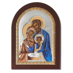 Icoana Argint Sfanta Familie 10x14cm Auriu
