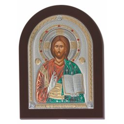 Icoana Argint Iisus Hristos Auriu 7x10cm