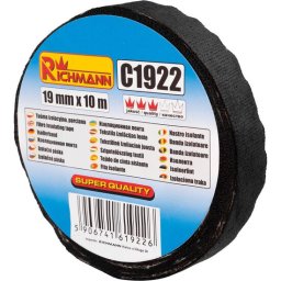 Banda izolat, 10 m x 19 mm, fibra neagra, RICHMANN