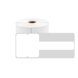 Etichete stegulet T pentru cabluri 38 25 + 30 mm albe, 125 etichete, compatibile AIMO si Phomemo M110 M200 M220