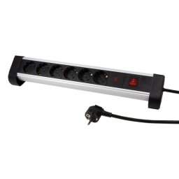 Prelungitor cu 6 prize Schuko 1.4m cu switch ON/OFF, Logilink LPS215