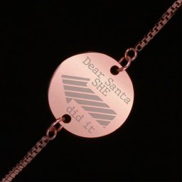 Bratara Gravata Rose Gold din Inox Rotund She Did It