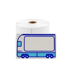 Etichete termice scolare 50 x 80 mm model Bus pentru imprimante AIMO si Phomemo M110 M200 M220, 100 etichete