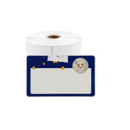 Etichete termice scolare 50 x 30 mm model Luna pentru imprimante AIMO si Phomemo M110 M200 M220, 230 etichete