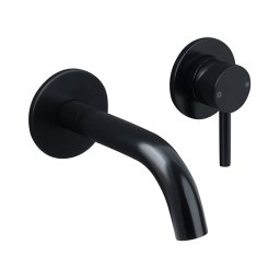 Baterie lavoar cu montaj ascuns, cutie distributie , negru mat