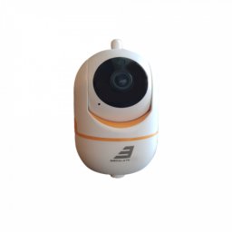 Camera supraveghere cu inteligenta artificiala IPCTV WIFI, Escalate,comunicare bidirectionala, night vision fullHD 1920*1080P 2 MP, Alba cu portocaliu