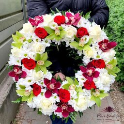 Coroana funerara "Orhidee si Trandafiri
