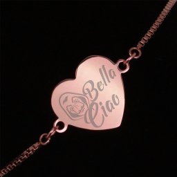 Bratara Gravata Rose Gold din Inox Inima Bella