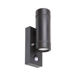 Aplică de exterior cu senzor MEDINA 2xGU10/10W/230V IP44 neagră Rabalux 8835