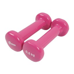 Gantere din metal cu invelis neopren, set 2 buc x 0.5 kg