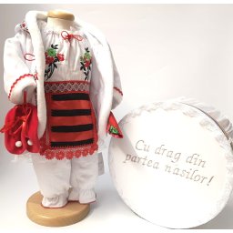 Set Traditional Botez Fetita - Costumas + Cutie trusou 2