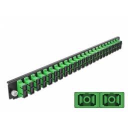 Panou 19" pentru carcasa 24 porturi SC Duplex OS2 verde, Delock 43364