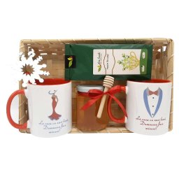 Set cadou pentru Nasi, 6 piese, tavita rachita, mesaj pentru Nasi - ALIF011