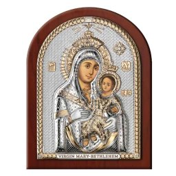 Icoana Argint Maica Domnului de la Betleem 17.5x22.5cm Auriu