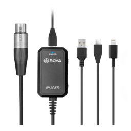 Cablu adaptor Boya BY-BCA70 de la XLR la USB Type-C Lightning si USB Type-A