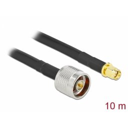 Cablu antena N type la SMA LMR/CFD300 T-T 10m low loss, Delock 90449