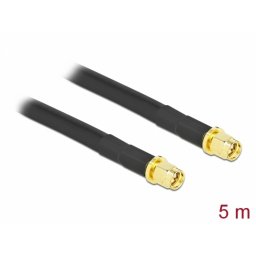 Cablu antena SMA - SMA LMR/CFD300 T-T 5m low loss, Delock 90451