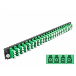 Panou 19" pentru carcasa 24 porturi LC Quad OS2 verde, Delock 43370
