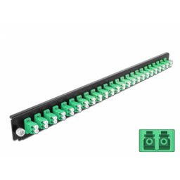 Panou 19" pentru carcasa 24 porturi LC Duplex OS2 verde, Delock 43358