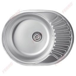 Chiuveta inox cu o cuva si storcator 45x58 cm, satin montaj pe blat