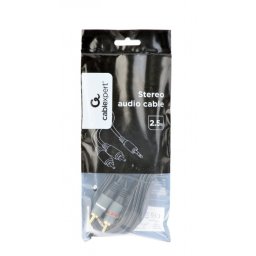 Cablu audio Premium jack 3.5mm la 2 x RCA T-T 2.5m, Gembird CCA-352-2.5M