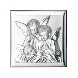 Icoana Inger Pazitor Argint 12x12cm