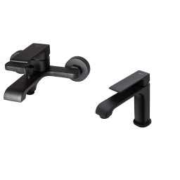 Set baterii baie cada si lavoar negru , Loge