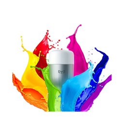 Bec LED RGB inteligent Xiaomi Mi GPX4014GL, Wi-FI, Android & IOS, E27, consum 10W, 800 lm, IPL, Multicolor