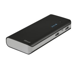 Acumulator extern Trust Primo Powerbank 10000 mAh, 2x USB, lanterna LED, Negru