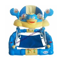 Premergător balansoar 2 in 1 Baby Care Ratusca Albastru
