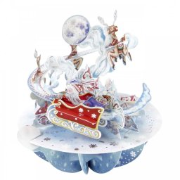 Santoro Felicitare 3D Pirouettes - Sania lui Mos Craciun
