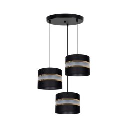 Lustră pe cablu CORAL 3xE27/60W/230V negru
