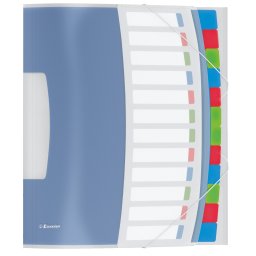 Mapa plastic cu elastic si 12 separatoare Vivida Esselte