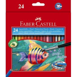 Creioane colorate 24 culori Acuarela Faber-Castell