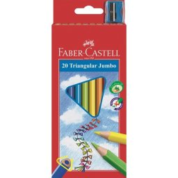 Creioane colorate 20 culori Jumbo Faber-Castell