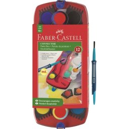 Acuarele 12 culori Connector Faber-Castell