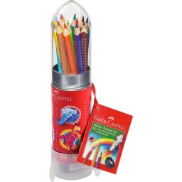Set cadou Racheta 15 creioane Grip si Ascutitoare Faber-Castell