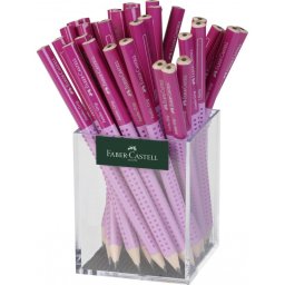 Creion grafit Jumbo Grip Two Tone roz 36 buc/cut plastic Faber-Castell