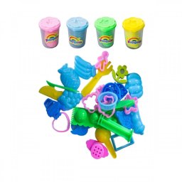 Set plastilina "play dough" in borcan 4 culori
