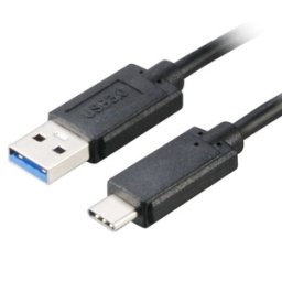 Cablu USB 3.1 Akasa de la Type C la Type A, 100cm, Black, AK-CBUB27-10BK