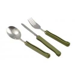 Tacamuri camping cu husa de poliester, inox, pliabile, set 3 piese, 19.5 cm, Perfect Home
