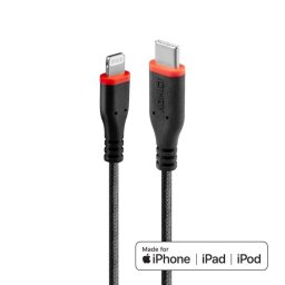 Cablu USB type C la Lightning MFI T-T 2m rezistent, Lindy L31287