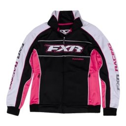 Hanorac - Damă FXR VELOCITY ZIP-UP · Negru / Alb / Roz
