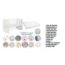 Pachet 3 in 1 Patut Paula Alb 120x60