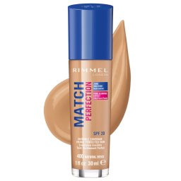Fond de Ten Rimmel London Match Perfection SPF 20 400 Nautral Beige, 30ml