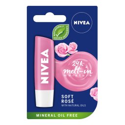 Balsam de Buze Nivea Lip Care Soft Rose, 4.8g