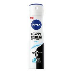 Deodorant Spray Antiperspirant Nivea Black White Invisible Pure, 150ml