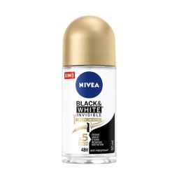 Deodorant Roll-on Antiperspirant Nivea Black White Invisible Silky Smooth, 50ml